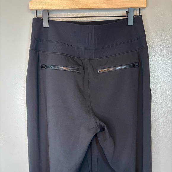 Athleta Small Venice High Rise Wide Leg Pant Black Zip Pockets - Picture 4 of 5